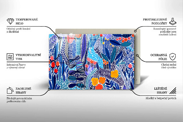 Tocător sticlă Lunca pictata