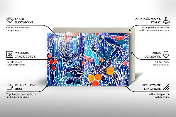 Tocător sticlă Lunca pictata