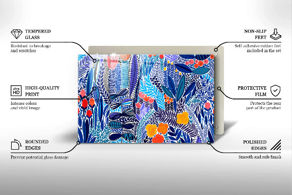 Tocător sticlă Lunca pictata