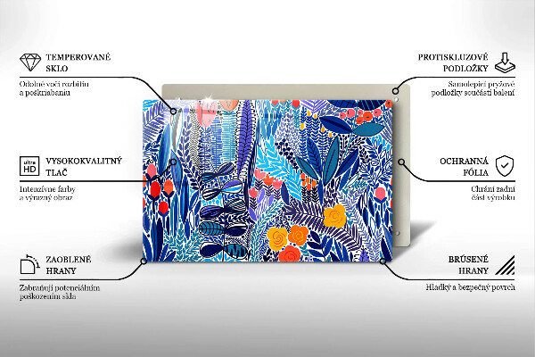 Tocător sticlă Lunca pictata