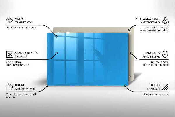 Tocător sticlă Culoarea albastra