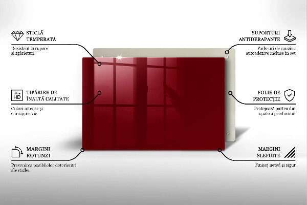 Tocător sticlă culoare visiniu