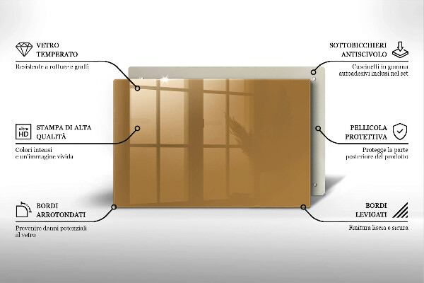 Tocător sticlă Culoare bej