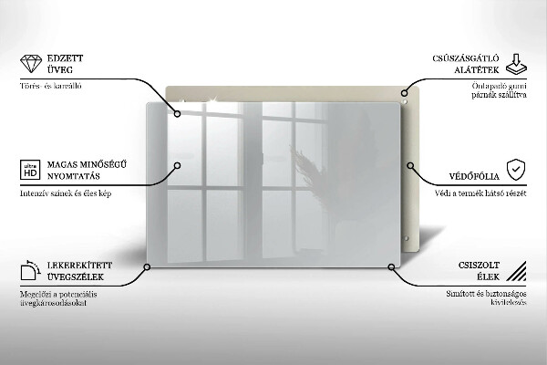 Tocător sticlă Culoare gri