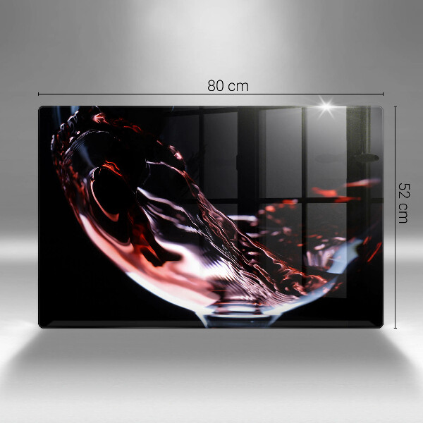 Tocător de bucătărie Un pahar de vin roșu