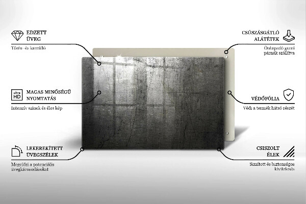 Tocător de bucătărie Textura metalică