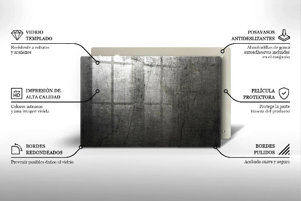 Tocător de bucătărie Textura metalică
