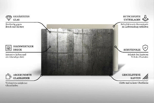 Tocător de bucătărie Textura metalică