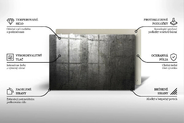 Tocător de bucătărie Textura metalică