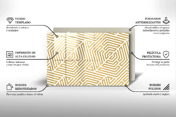 Tocător de bucătărie Linii geometrice