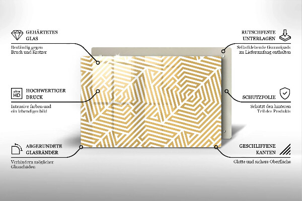Tocător de bucătărie Linii geometrice