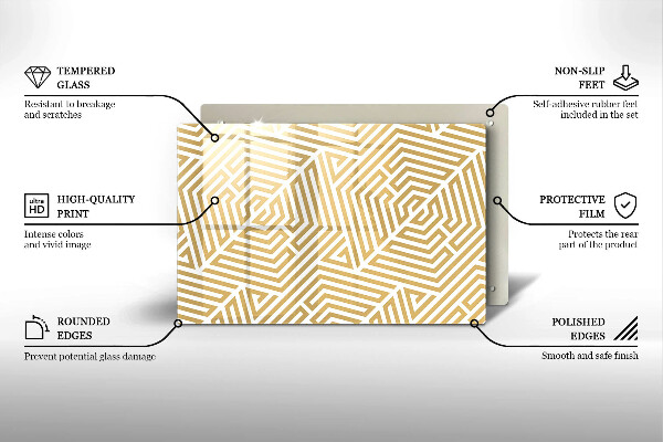 Tocător de bucătărie Linii geometrice