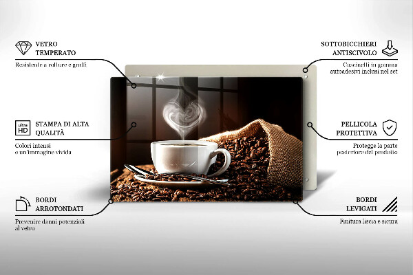Tocător de bucătărie Cafea și o ceașcă