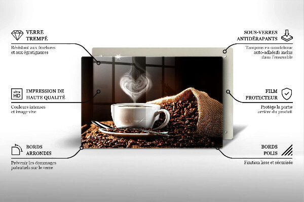 Tocător de bucătărie Cafea și o ceașcă