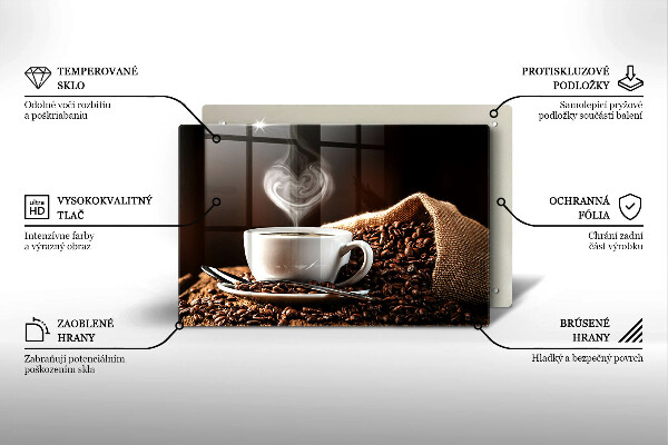 Tocător de bucătărie Cafea și o ceașcă