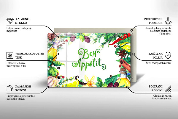 Tocător de bucătărie Inscripție Bon appetit