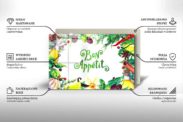 Tocător de bucătărie Inscripție Bon appetit