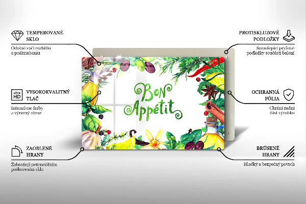 Tocător de bucătărie Inscripție Bon appetit