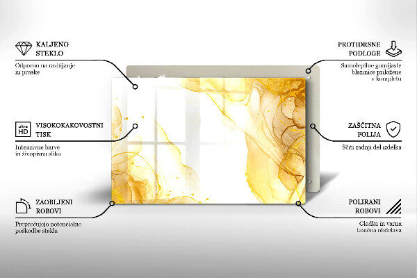 Tocător de bucătărie Abstracția aurie