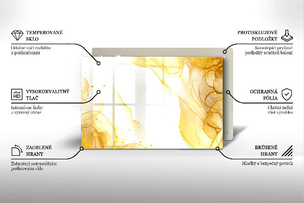Tocător de bucătărie Abstracția aurie