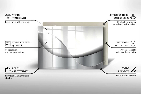 Tocător de bucătărie Design cu linii abstracte