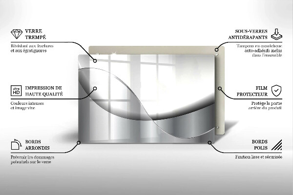 Tocător de bucătărie Design cu linii abstracte