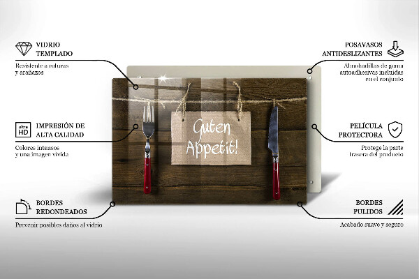 Tocător de bucătărie Inscripție Guten Appet