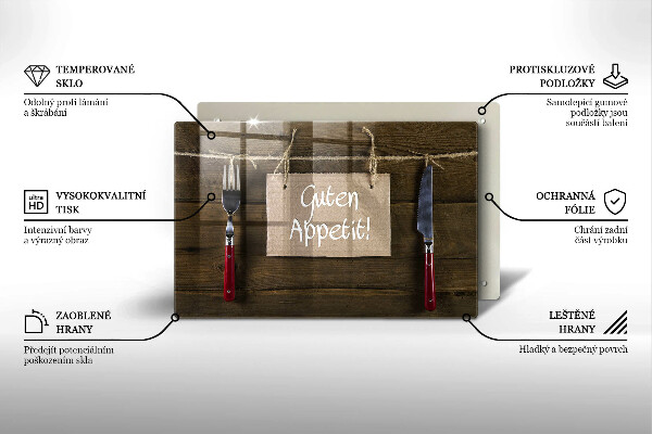 Tocător de bucătărie Inscripție Guten Appet