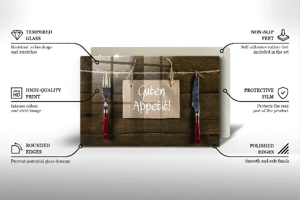 Tocător de bucătărie Inscripție Guten Appet