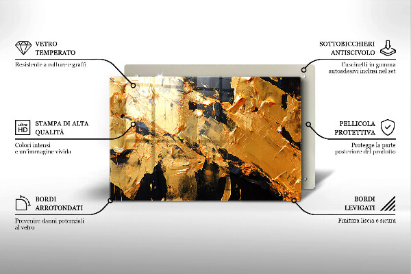 Tocător sticlă Textura eleganta de vopsea