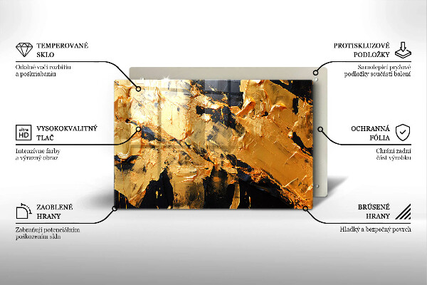 Tocător sticlă Textura eleganta de vopsea