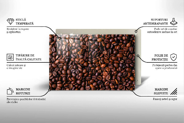 Tocător sticlă Boabe de cafea