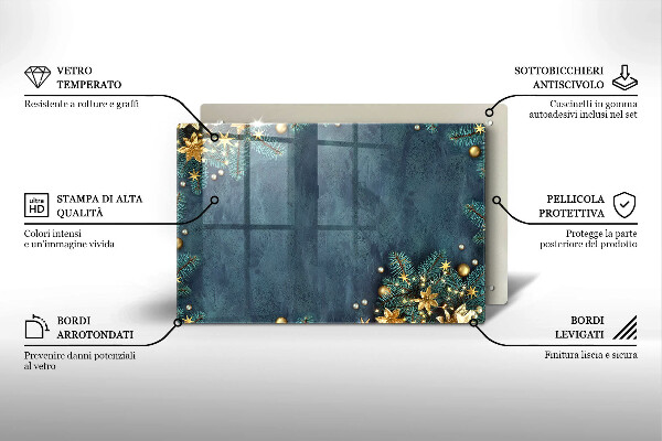 Tocător sticlă decorațiuni de Crăciun