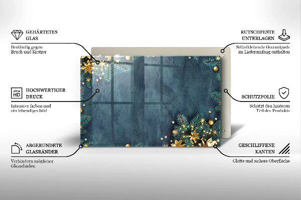 Tocător sticlă decorațiuni de Crăciun