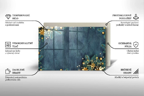 Tocător sticlă decorațiuni de Crăciun