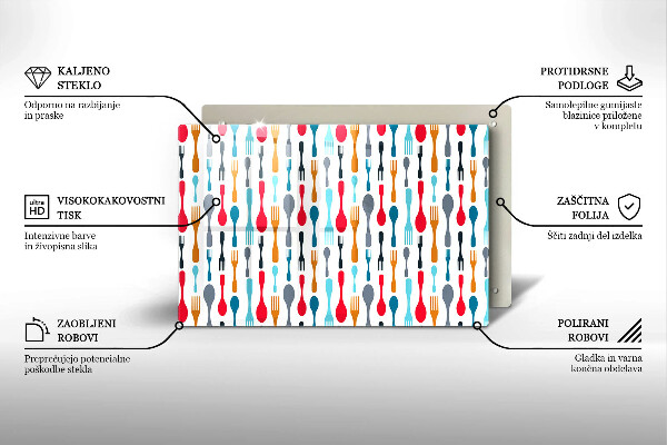 Tocător sticlă Ilustrație cu lingură