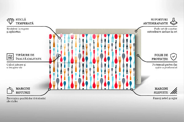 Tocător sticlă Ilustrație cu lingură