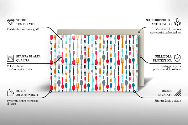 Tocător sticlă Ilustrație cu lingură