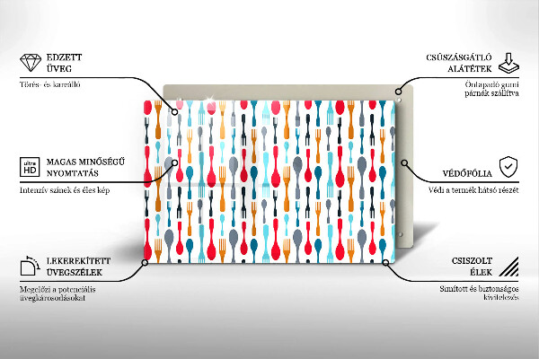 Tocător sticlă Ilustrație cu lingură