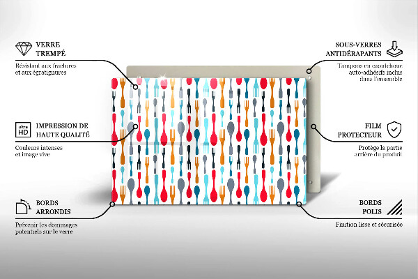 Tocător sticlă Ilustrație cu lingură