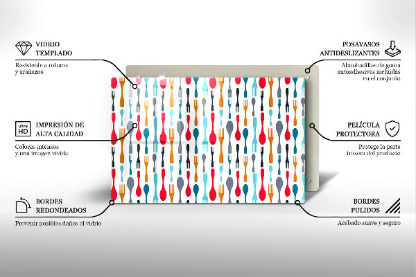 Tocător sticlă Ilustrație cu lingură