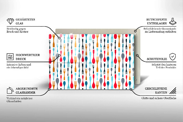 Tocător sticlă Ilustrație cu lingură