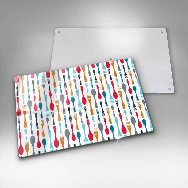 Tocător sticlă Ilustrație cu lingură