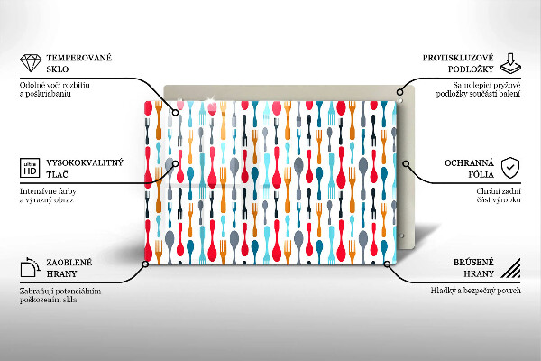 Tocător sticlă Ilustrație cu lingură