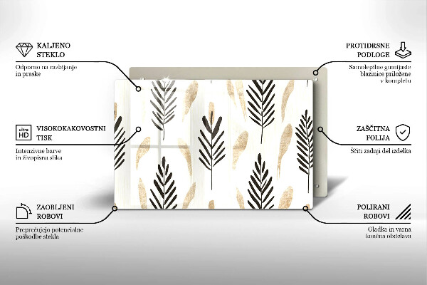 Tocător sticlă Plante Boho