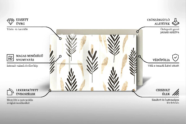 Tocător sticlă Plante Boho