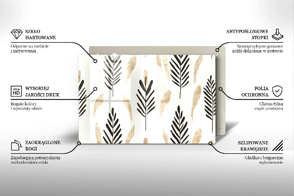 Tocător sticlă Plante Boho