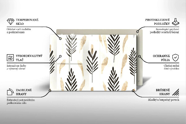 Tocător sticlă Plante Boho