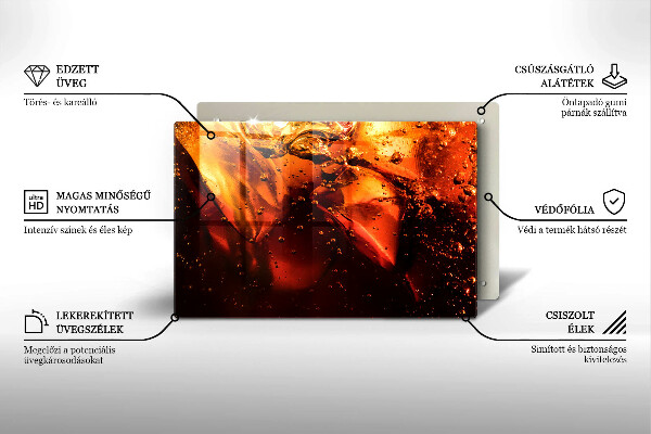 Tocător sticlă Băutură de cola cu gheață