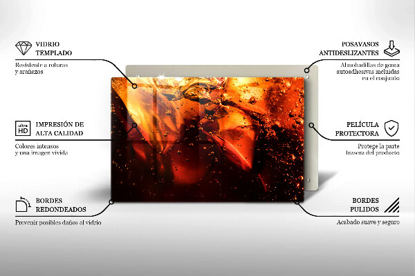 Tocător sticlă Băutură de cola cu gheață